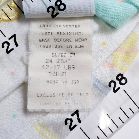 Vintage Little Me 90s Graphic Baby Sleeper Romper Pajamas Size 3-6 M - Picture 6 of 10